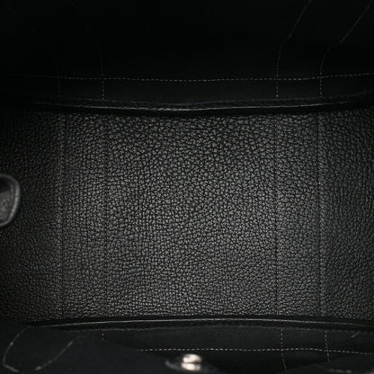 HERMES Hermes Garden Party PM Tote Bag Black Silver-Tone Hardware, Pre-Owned]