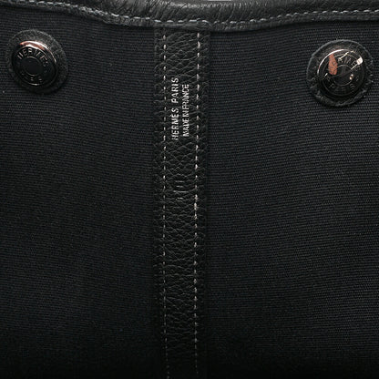 HERMES Hermes Garden Party PM Tote Bag Black Silver-Tone Hardware, Pre-Owned]