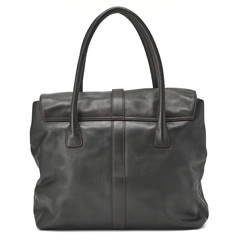 CHANEL Lambskin Bicolore Large Size Tote Bag Brown (Black Hardware) Ladies' Bag Brand [Used] [Free Shipping]