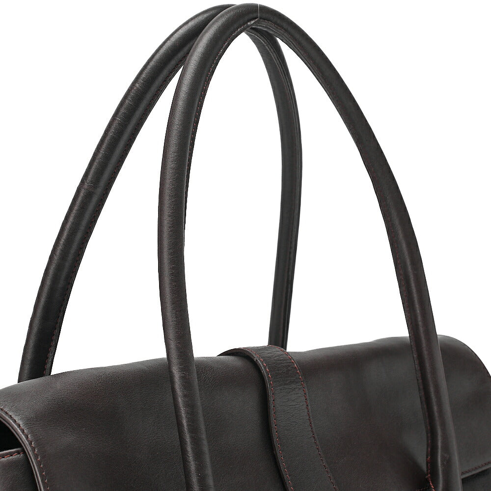CHANEL Lambskin Bicolore Large Size Tote Bag Brown (Black Hardware) Ladies' Bag Brand [Used] [Free Shipping]