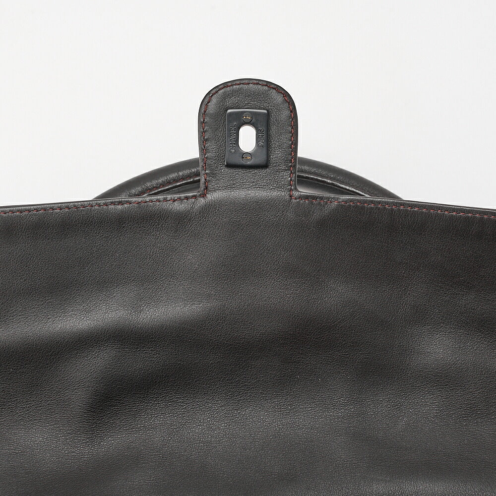 CHANEL Lambskin Bicolore Large Size Tote Bag Brown (Black Hardware) Ladies' Bag Brand [Used] [Free Shipping]