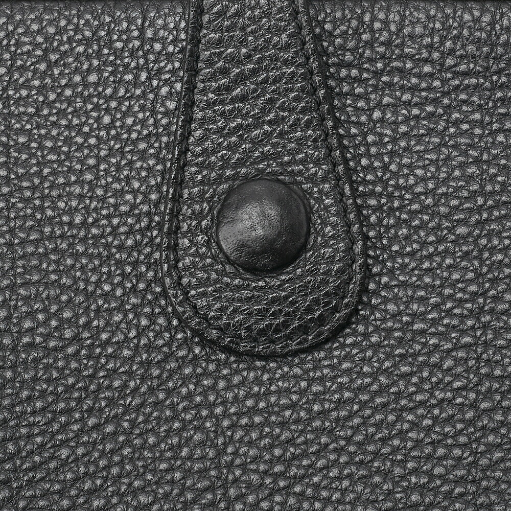 HERMES Herm?s Evelyn 1PM Taurillon Clemence Shoulder Bag Black Silver-Tone Hardware, Pre-Owned