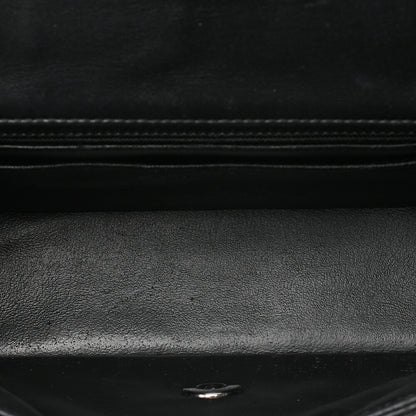 CHANEL Chain Shoulder Bag Minima Telass? 20cm Lambskin Black Silver-Tone Hardware, Pre-Owned