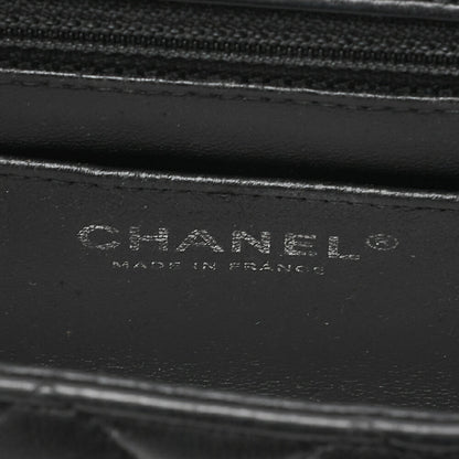 CHANEL Chain Shoulder Bag Minima Telass? 20cm Lambskin Black Silver-Tone Hardware, Pre-Owned