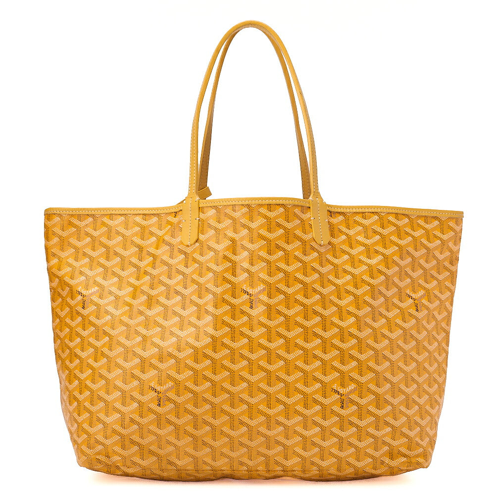 GOYARD Saint Louis PM Tote Bag Coated Canvas Yellow Silver-Tone Hardware, Pre-Owned