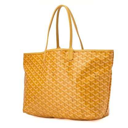 GOYARD Saint Louis PM Tote Bag Coated Canvas Yellow Silver-Tone Hardware, Pre-Owned
