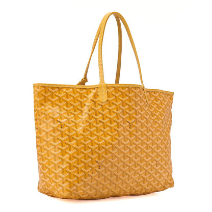 GOYARD Saint Louis PM Tote Bag Coated Canvas Yellow Silver-Tone Hardware, Pre-Owned