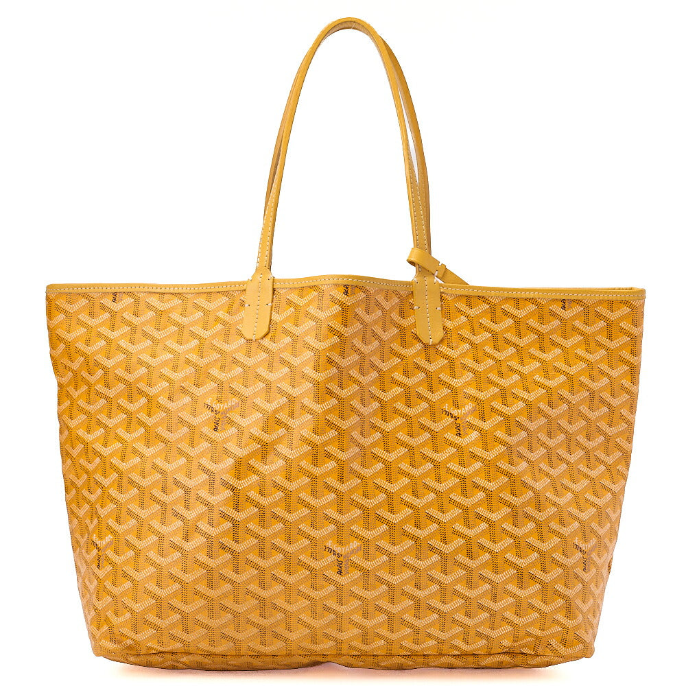 GOYARD Saint Louis PM Tote Bag Coated Canvas Yellow Silver-Tone Hardware, Pre-Owned