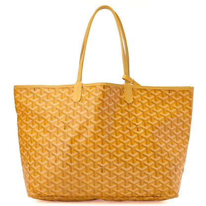 GOYARD Saint Louis PM Tote Bag Coated Canvas Yellow Silver-Tone Hardware, Pre-Owned