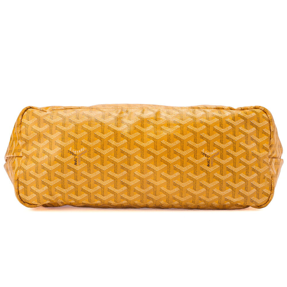 GOYARD Saint Louis PM Tote Bag Coated Canvas Yellow Silver-Tone Hardware, Pre-Owned