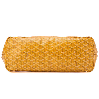 GOYARD Saint Louis PM Tote Bag Coated Canvas Yellow Silver-Tone Hardware, Pre-Owned