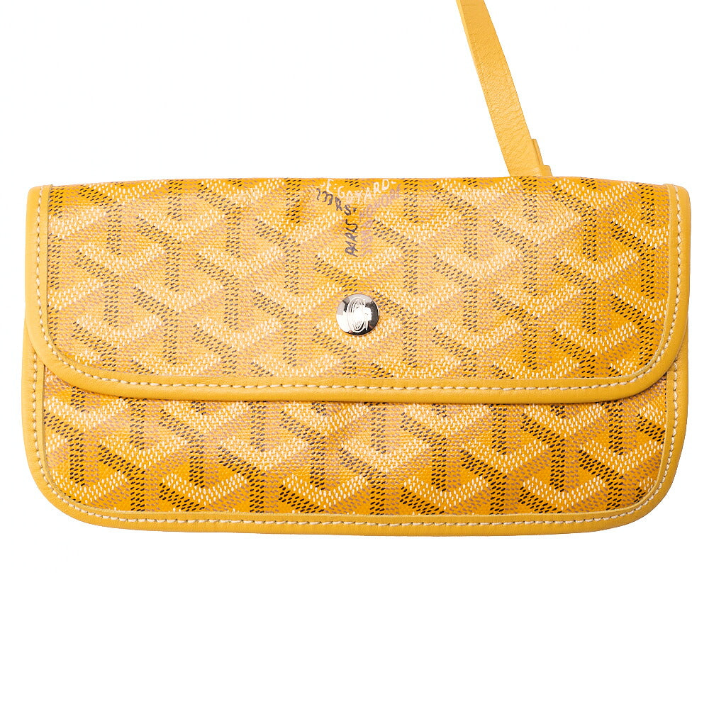 GOYARD Saint Louis PM Tote Bag Coated Canvas Yellow Silver-Tone Hardware, Pre-Owned