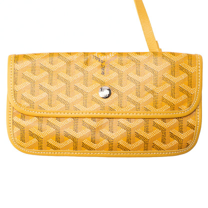 GOYARD Saint Louis PM Tote Bag Coated Canvas Yellow Silver-Tone Hardware, Pre-Owned