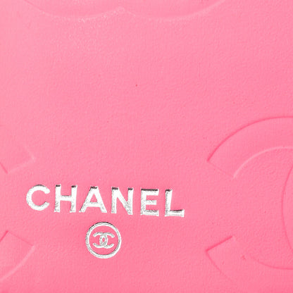 CHANEL Calf Leather Kanbon Line Matelasse Bi-Fold Long Wallet Black Silver-Tone Hardware, Pre-Owned