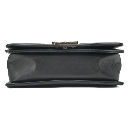 CHANEL Boy Chanel 25 Lambskin Chain Shoulder Bicolor Gold x Black Gold-Tone Hardware, Pre-Owned
