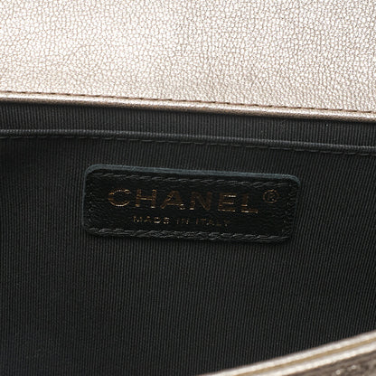 CHANEL Boy Chanel 25 Lambskin Chain Shoulder Bicolor Gold x Black Gold-Tone Hardware, Pre-Owned