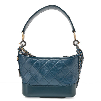 CHANEL Vintage Calf Gabrielle de Chanel 2-way Chain Shoulder Glyn Gold ｘSilver-Tone Hardware, Pre-Owned