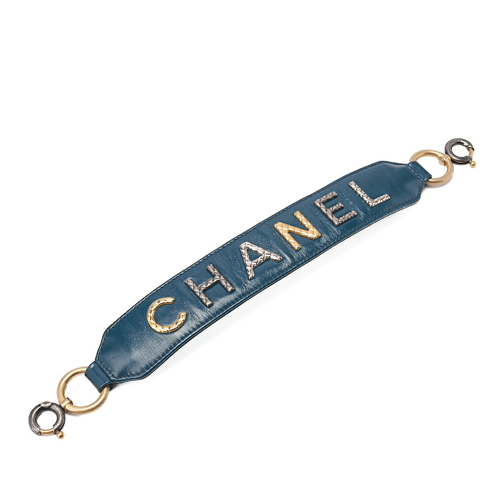 CHANEL Vintage Calf Gabrielle de Chanel 2-way Chain Shoulder Glyn Gold ｘSilver-Tone Hardware, Pre-Owned