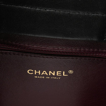 CHANEL Chain Shoulder Matelasse Bicolole Calfskin Black Gold-Tone Hardware, Pre-Owned