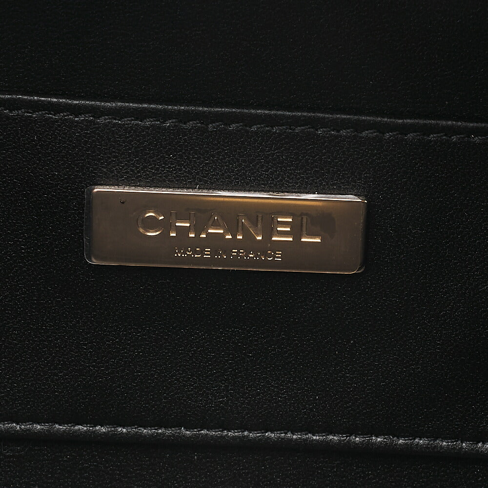 CHANEL Chain Shoulder Bag Matelasse Camera Bag Lambskin Black Gold-Tone Hardware, Pre-Owned