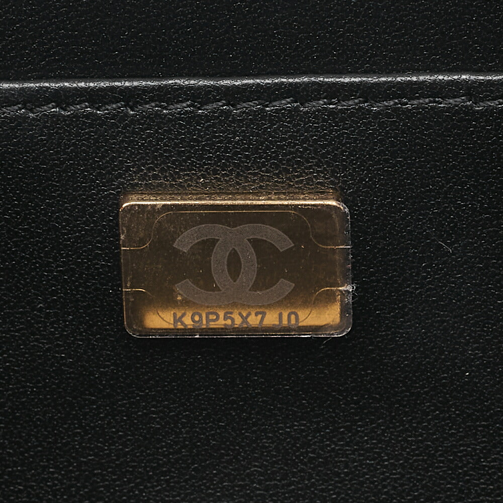 CHANEL Chain Shoulder Bag Matelasse Camera Bag Lambskin Black Gold-Tone Hardware, Pre-Owned