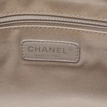 CHANEL Caviar Skin Deka Ma Lass? 30cm Single Flap Chain Shoulder Bag Black Silver-Tone Hardware, Pre-Owned