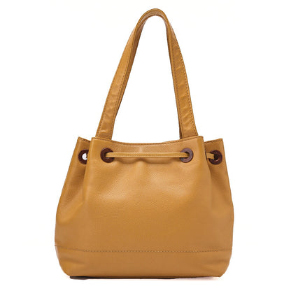 CHANEL Tote Bag Caviar Skin Coco Mark Wood Pattern Drawstring Pouch Gold-Tone Hardware, Pre-Owned