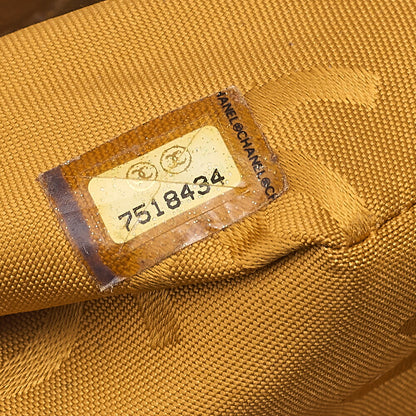 CHANEL Tote Bag Caviar Skin Coco Mark Wood Pattern Drawstring Pouch Gold-Tone Hardware, Pre-Owned