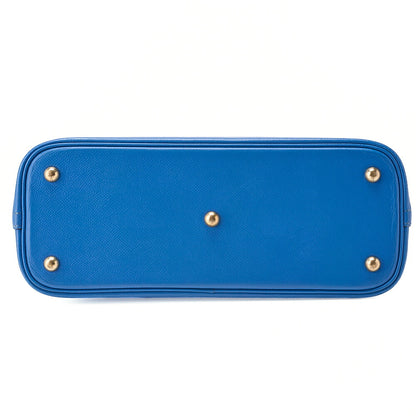 HERMES Herm?s Bolide 31 Handbag Shoulder Bag Cuchebel Blue Gold-Tone Hardware, Pre-Owned