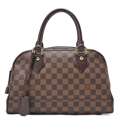 LOUIS VUITTON Louis Vuitton Damier Duomo Handbag N60008 Brown Gold-Tone Hardware, Pre-Owned