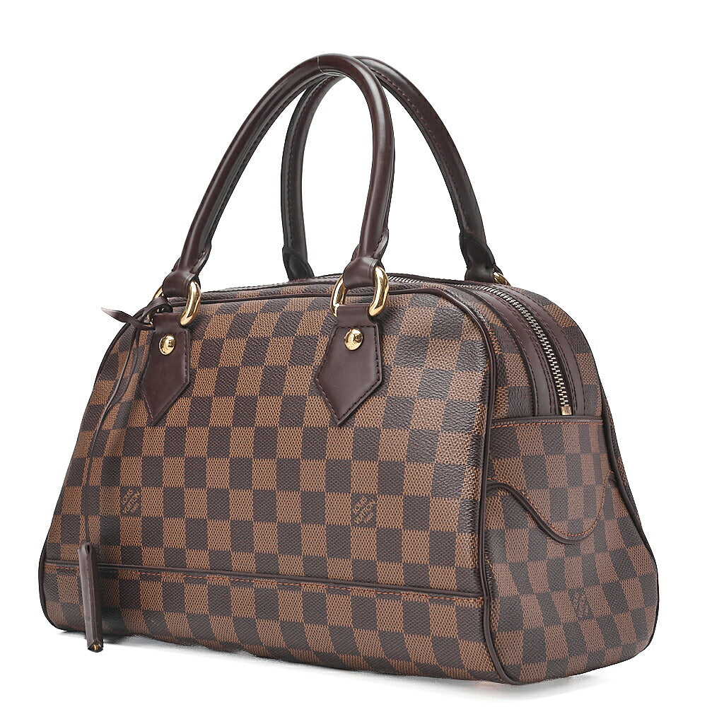 LOUIS VUITTON Louis Vuitton Damier Duomo Handbag N60008 Brown Gold-Tone Hardware, Pre-Owned