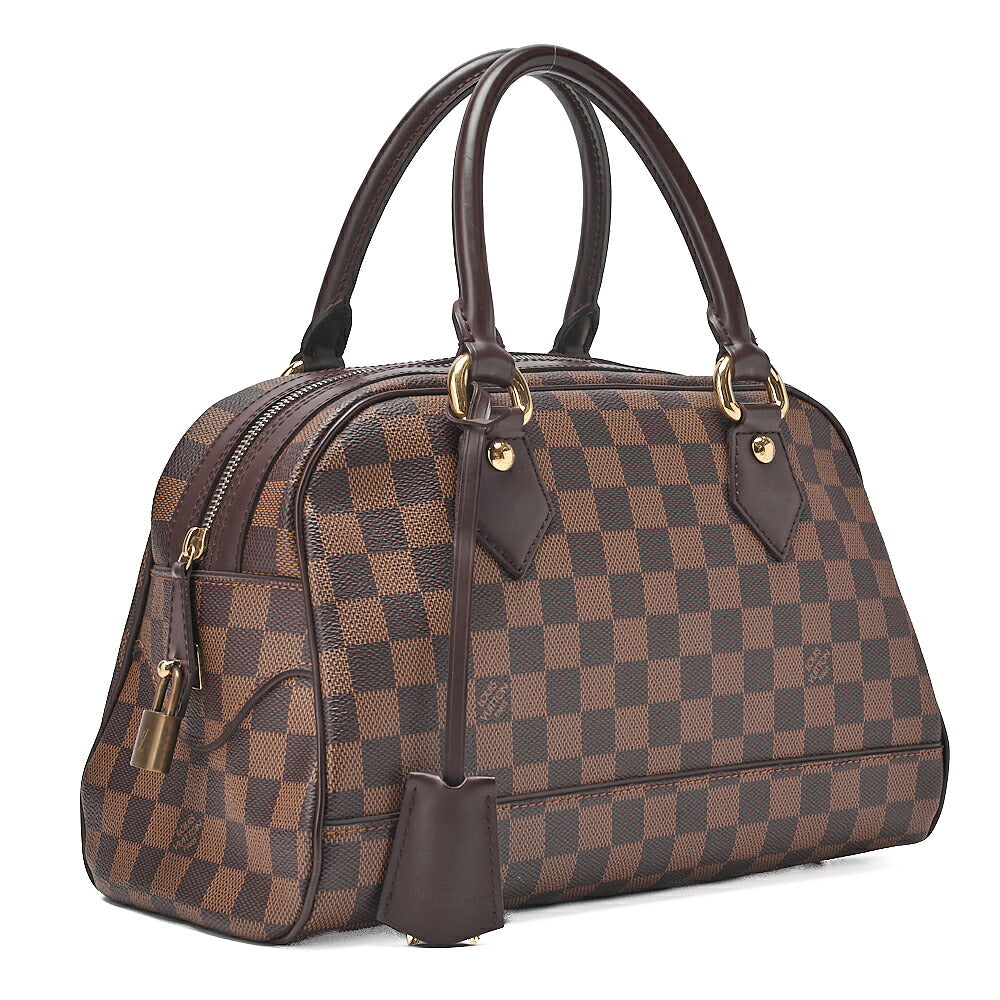 LOUIS VUITTON Louis Vuitton Damier Duomo Handbag N60008 Brown Gold-Tone Hardware, Pre-Owned