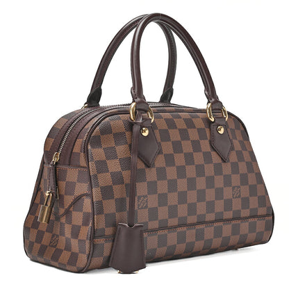 LOUIS VUITTON Louis Vuitton Damier Duomo Handbag N60008 Brown Gold-Tone Hardware, Pre-Owned
