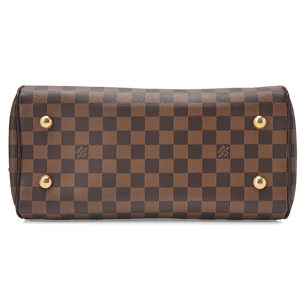 LOUIS VUITTON Louis Vuitton Damier Duomo Handbag N60008 Brown Gold-Tone Hardware, Pre-Owned