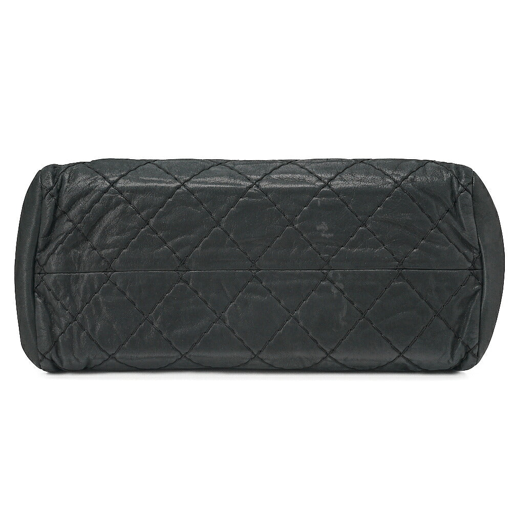 CHANEL Sparkle Leather Mademoiselle Coco Charm Boring Bag Black Black-Tone Hardware, Pre-Owned