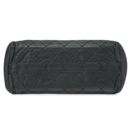 CHANEL Sparkle Leather Mademoiselle Coco Charm Boring Bag Black Black-Tone Hardware, Pre-Owned