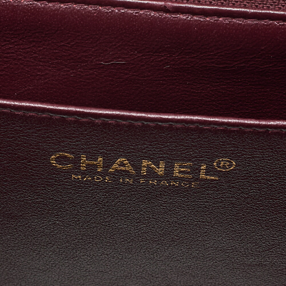 CHANEL Deka Matelasse 30 Chain Shoulder Bag Single Flap Lambskin Black Gold-Tone Hardware, Pre-Owned