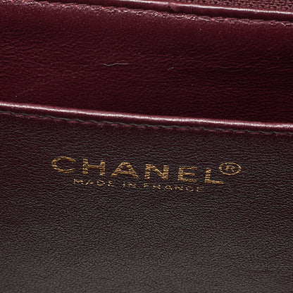 CHANEL Deka Matelasse 30 Chain Shoulder Bag Single Flap Lambskin Black Gold-Tone Hardware, Pre-Owned