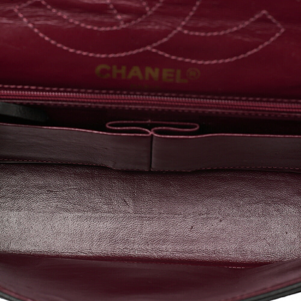 CHANEL Lambskin Matelasse 26cm Paris Limited Double Flap Shoulder Bag Black Gold-Tone Hardware, Pre-Owned