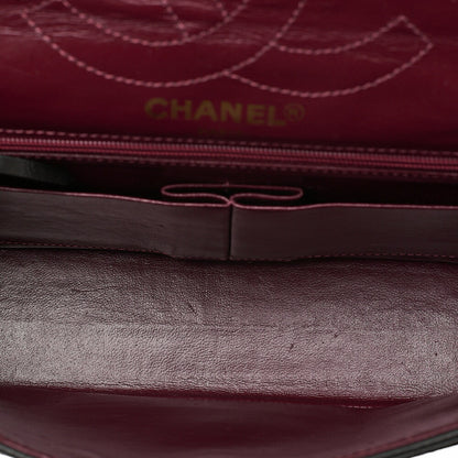 CHANEL Lambskin Matelasse 26cm Paris Limited Double Flap Shoulder Bag Black Gold-Tone Hardware, Pre-Owned