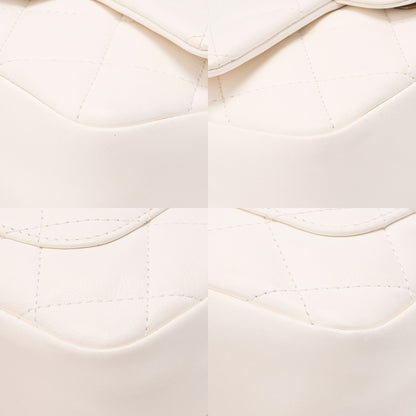 CHANEL Lambskin Minimatette with Heart Charm Chain Shoulder White Gold-Tone Hardware, Pre-Owned