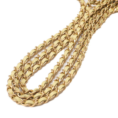 CHANEL Mini Matelasse Chain Wallet Lambskin Yellow Gold-Tone Hardware, Pre-Owned