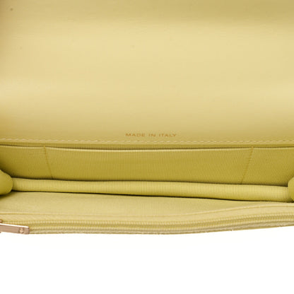 CHANEL Mini Matelasse Chain Wallet Lambskin Yellow Gold-Tone Hardware, Pre-Owned