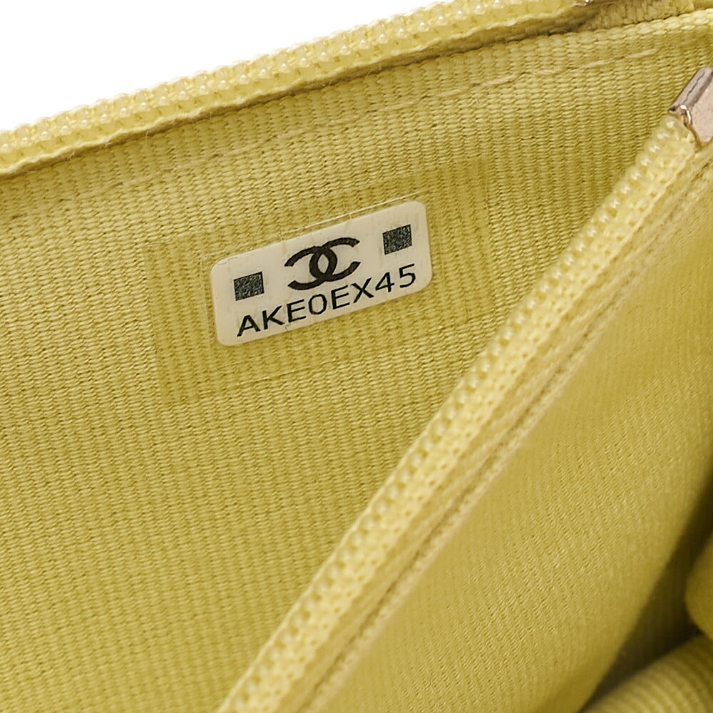 CHANEL Mini Matelasse Chain Wallet Lambskin Yellow Gold-Tone Hardware, Pre-Owned