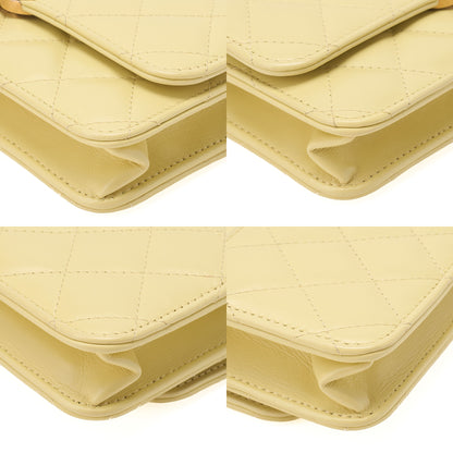 CHANEL Mini Matelasse Chain Wallet Lambskin Yellow Gold-Tone Hardware, Pre-Owned