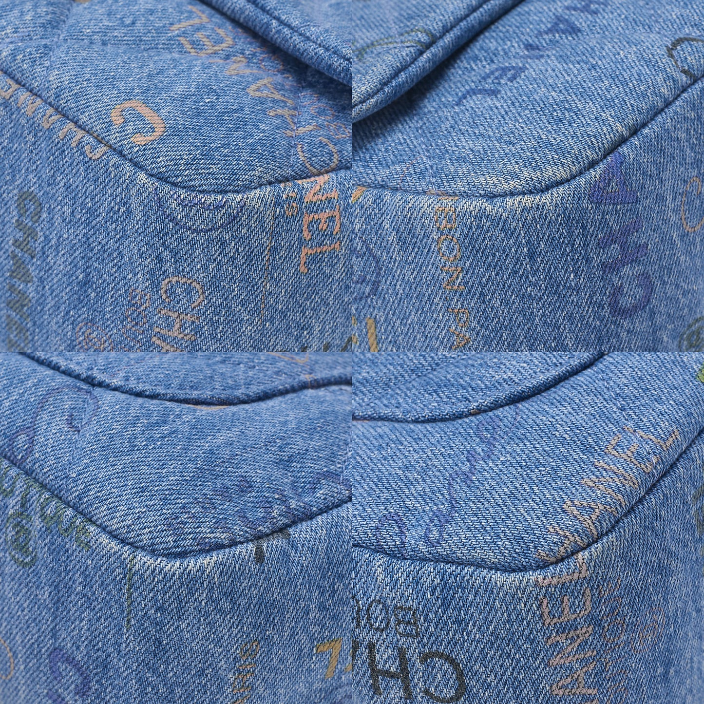 CHANEL Denim Matelasse Turn Lock Single Flap Chain Shoulder Blue Gold-Tone Hardware, Pre-Owned