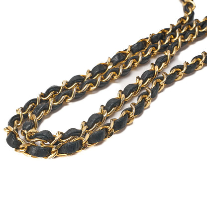 CHANEL Matelasse Circle Coco Lambskin Chain Shoulder Black Gold-Tone Hardware, Pre-Owned