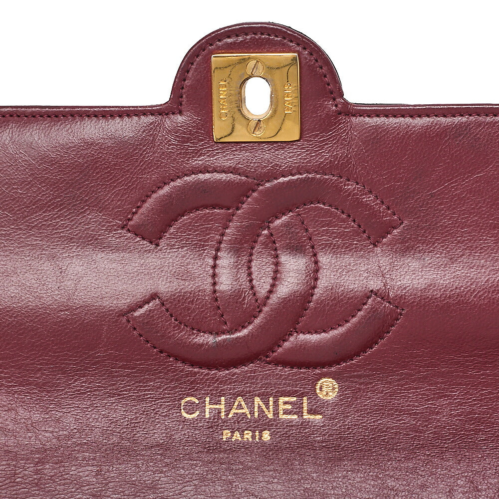 CHANEL Matelasse Circle Coco Lambskin Chain Shoulder Black Gold-Tone Hardware, Pre-Owned
