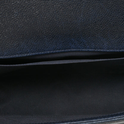 CHANEL Boy Chanel 25 Caviar Skin Matelasse Chain Shoulder Navy Gold-Tone Hardware, Pre-Owned