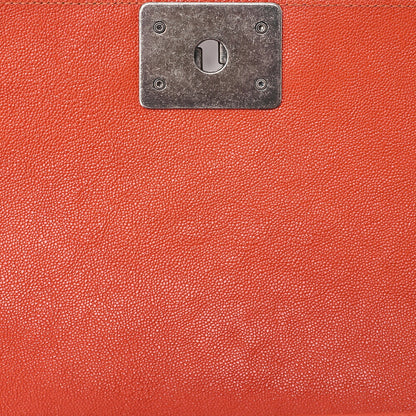 CHANEL Caviar Skin Matelasse Boy Chanel 20 Chain Shoulder Pink Orange Silver-Tone Hardware, Pre-Owned